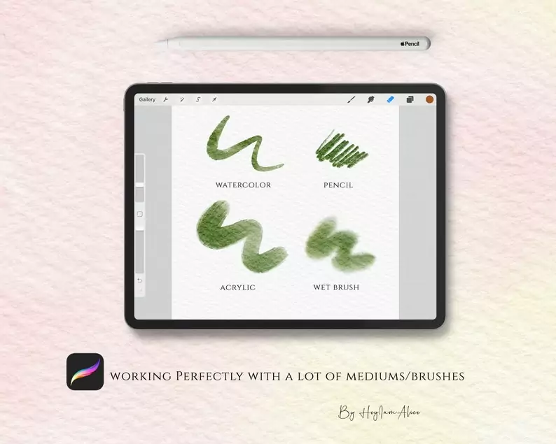 Procreate Watercolor Paper Canvas LIN 9 procreate watercolor paper canvas lin7