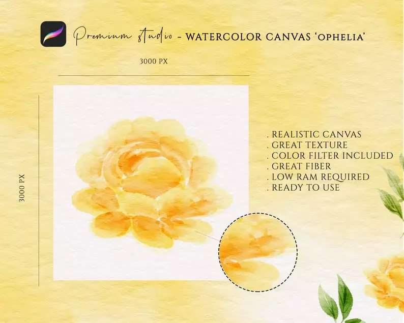 Procreate Watercolor Paper Canvas - Ophelia 5 procreate watercolor paper canvas ophelia3