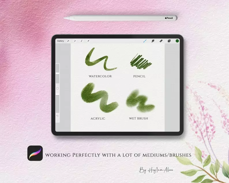 Procreate Watercolor Paper Canvas - SILVIA 9 procreate watercolor paper canvas silvia7