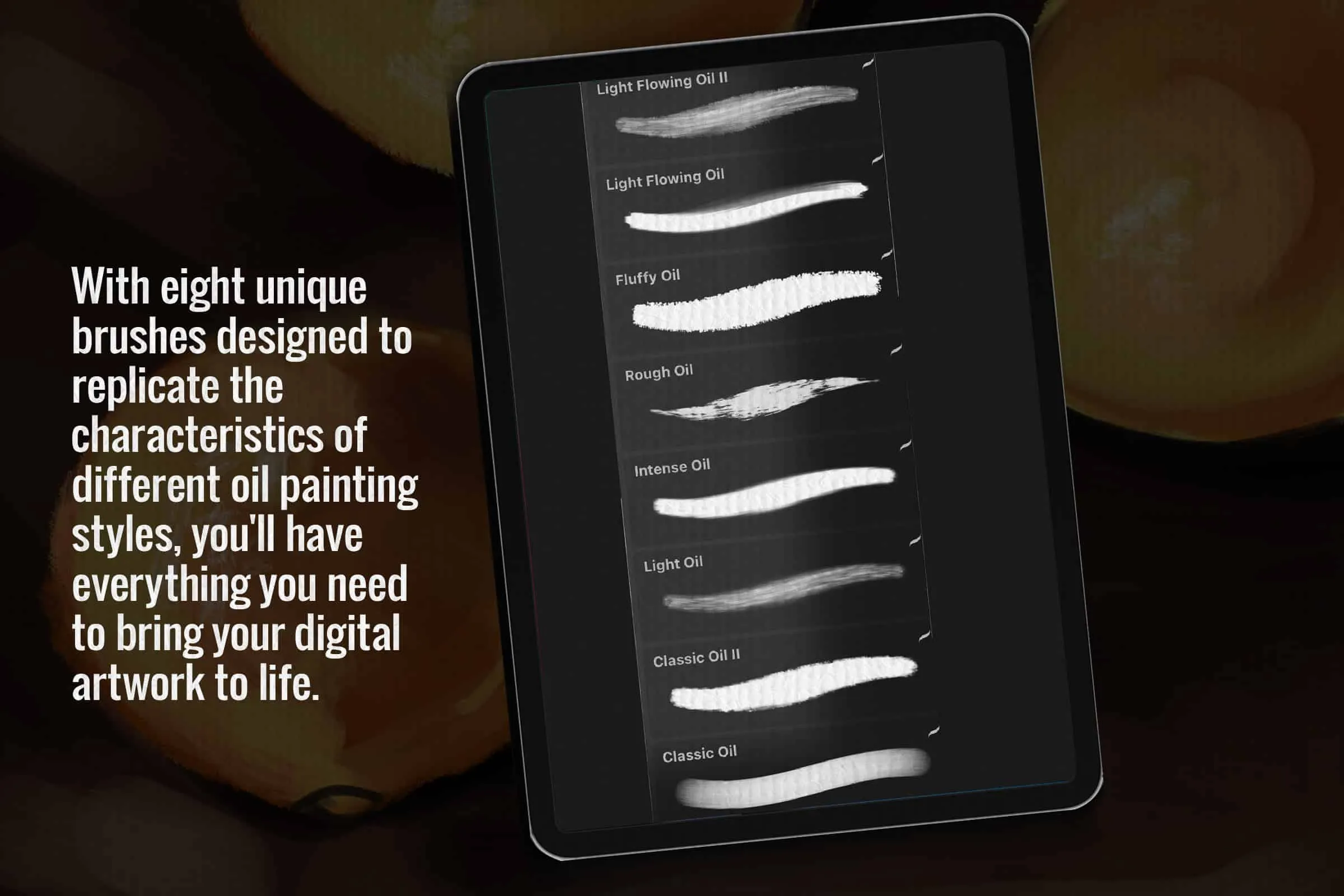 Realistic Oil Brush Set 4 realistic oil brush set4