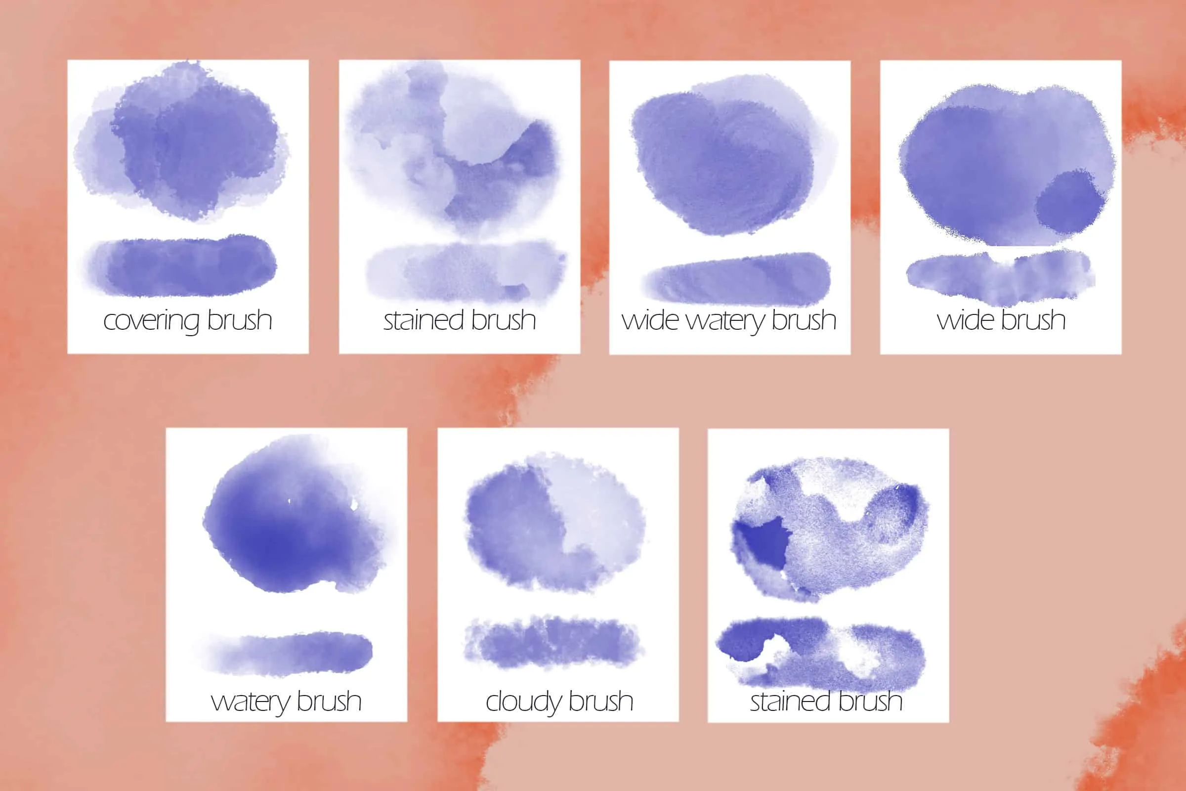 Realistic Watercolor Brush Set Vol 2 4 realistic watercolor brush set vol 24