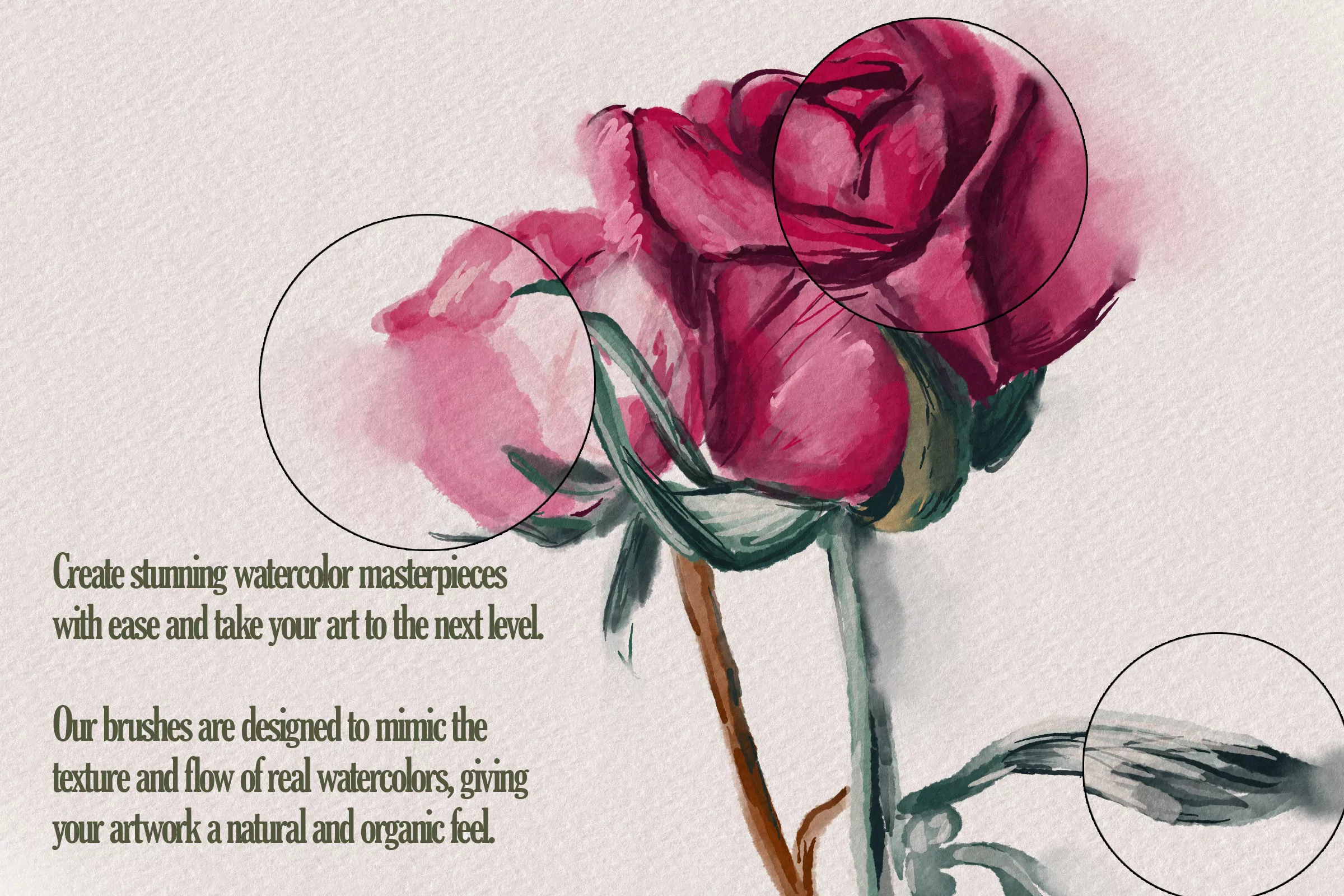 Realistic Watercolor Brush Set 3 realistic watercolor brush set3