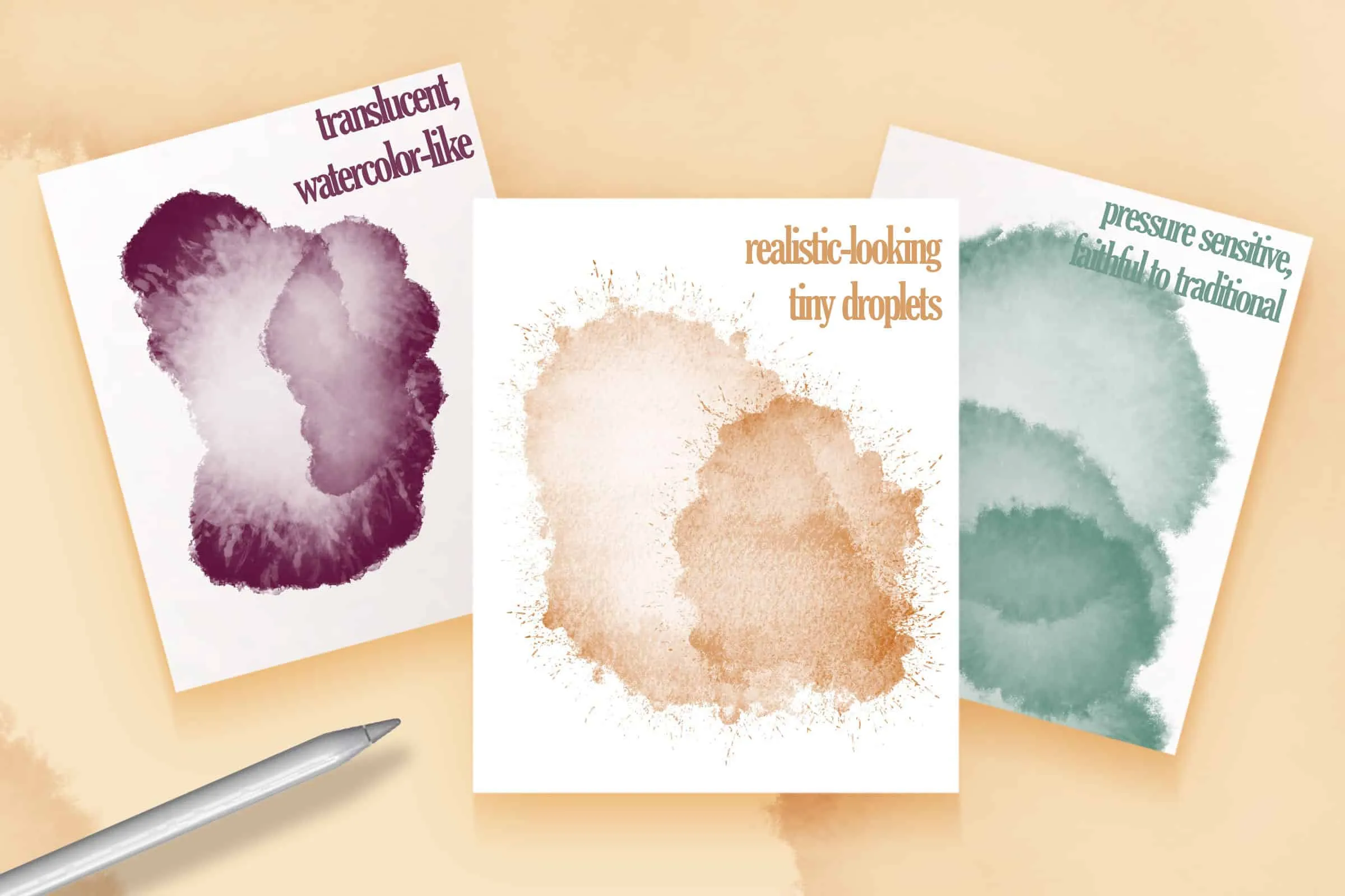 Realistic Watercolor Brush Set 4 realistic watercolor brush set4