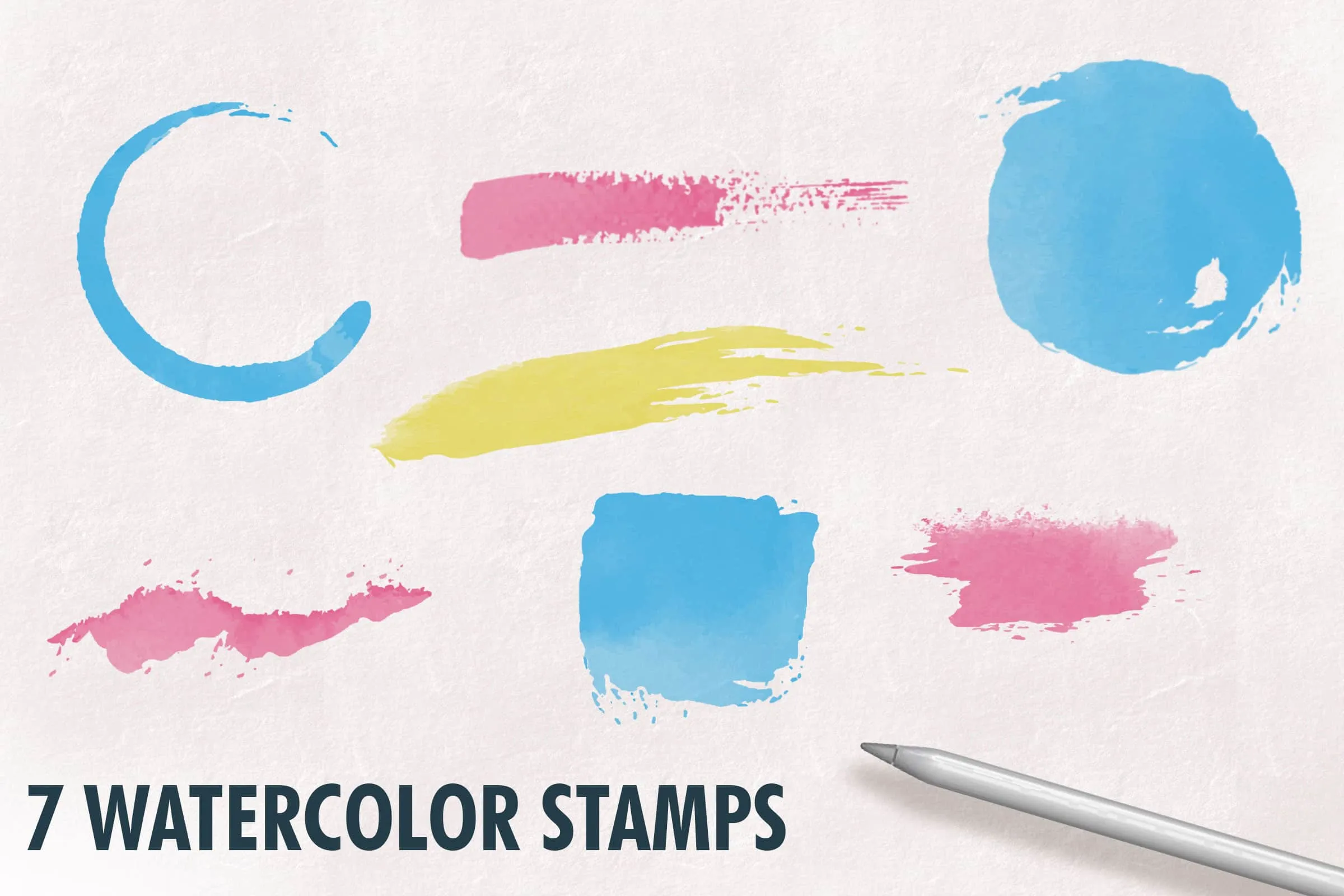 Realistic Watercolor Stamp Set 5 realistic watercolor stamp set5