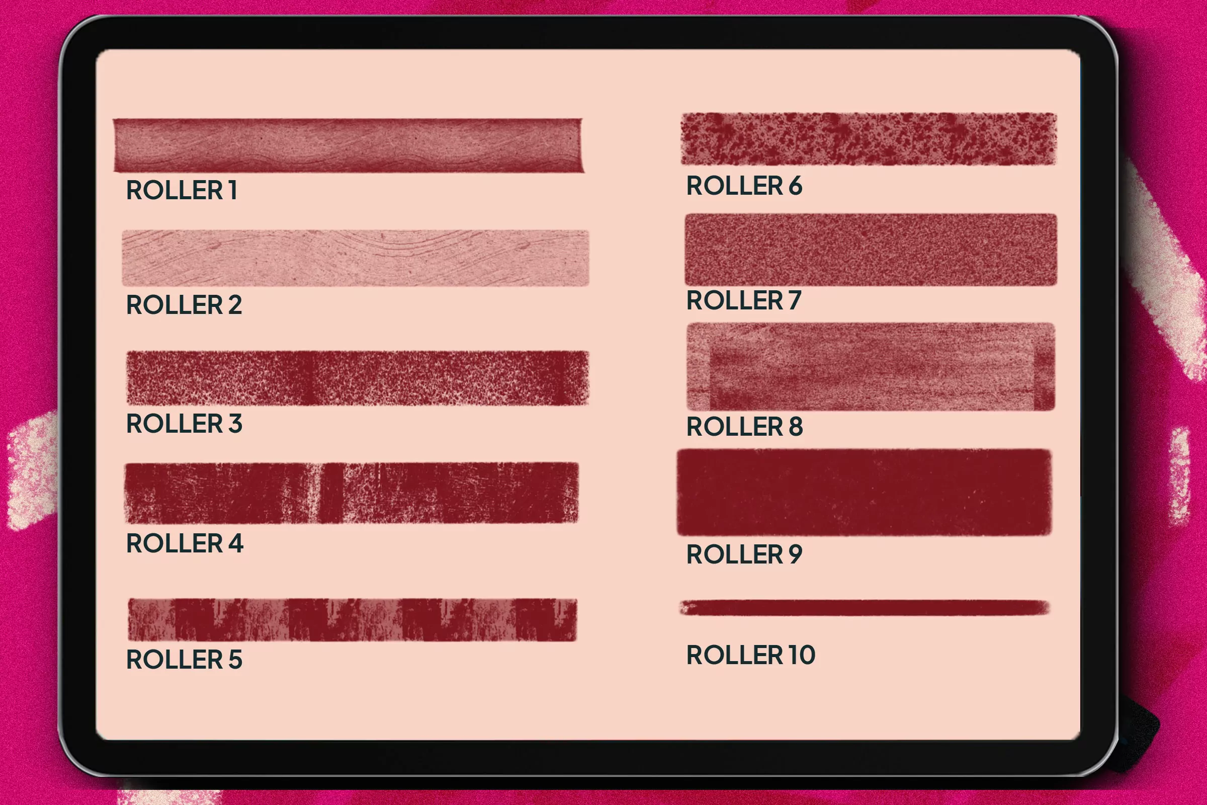 Roller Ink Brush Set 5 roller ink brush set4