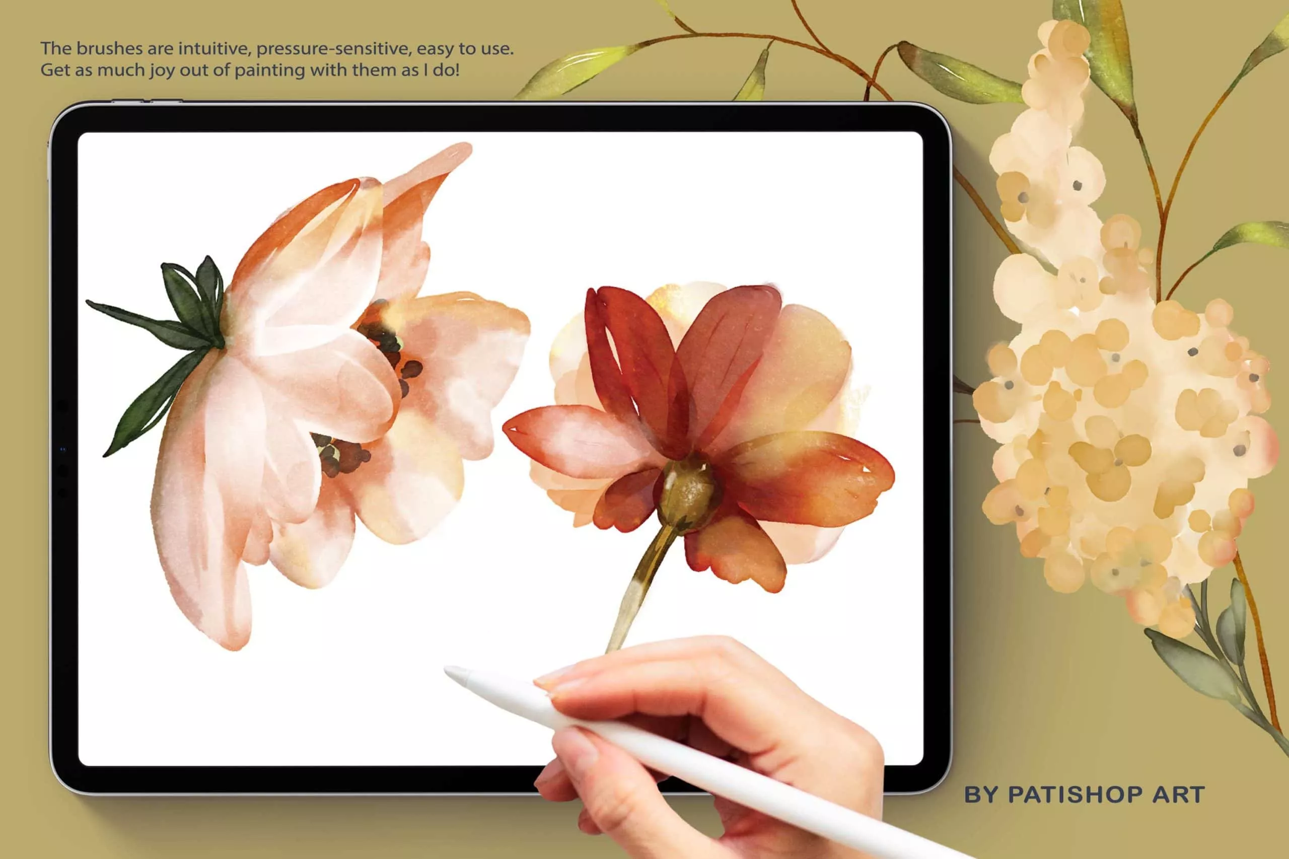 Watercolor Painting Brushes for Procreate 6 watercolor painting brushes for procreate5