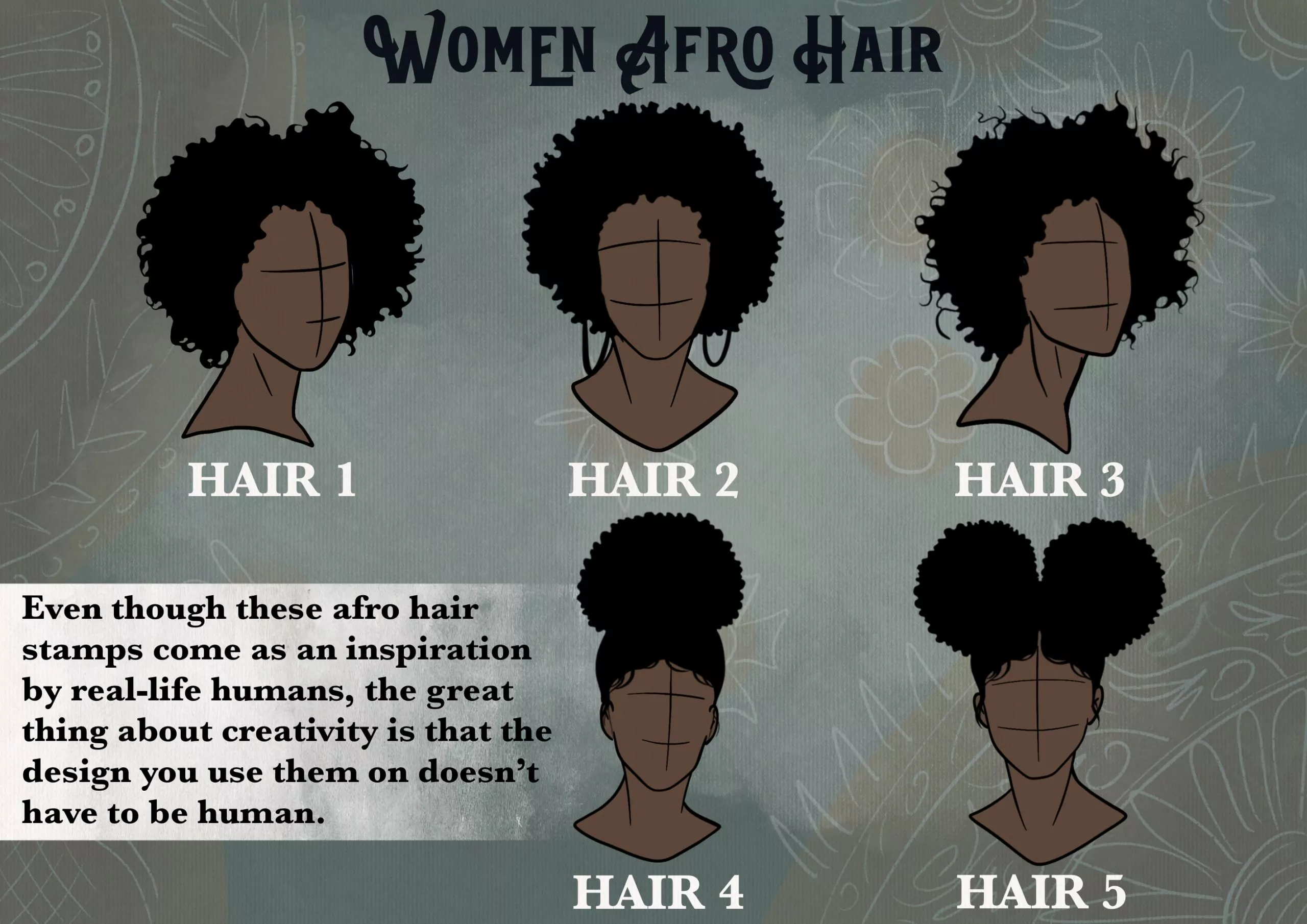 Women Afro Hair Brush Pack Vol 2 3 women afro hair brush pack vol 22