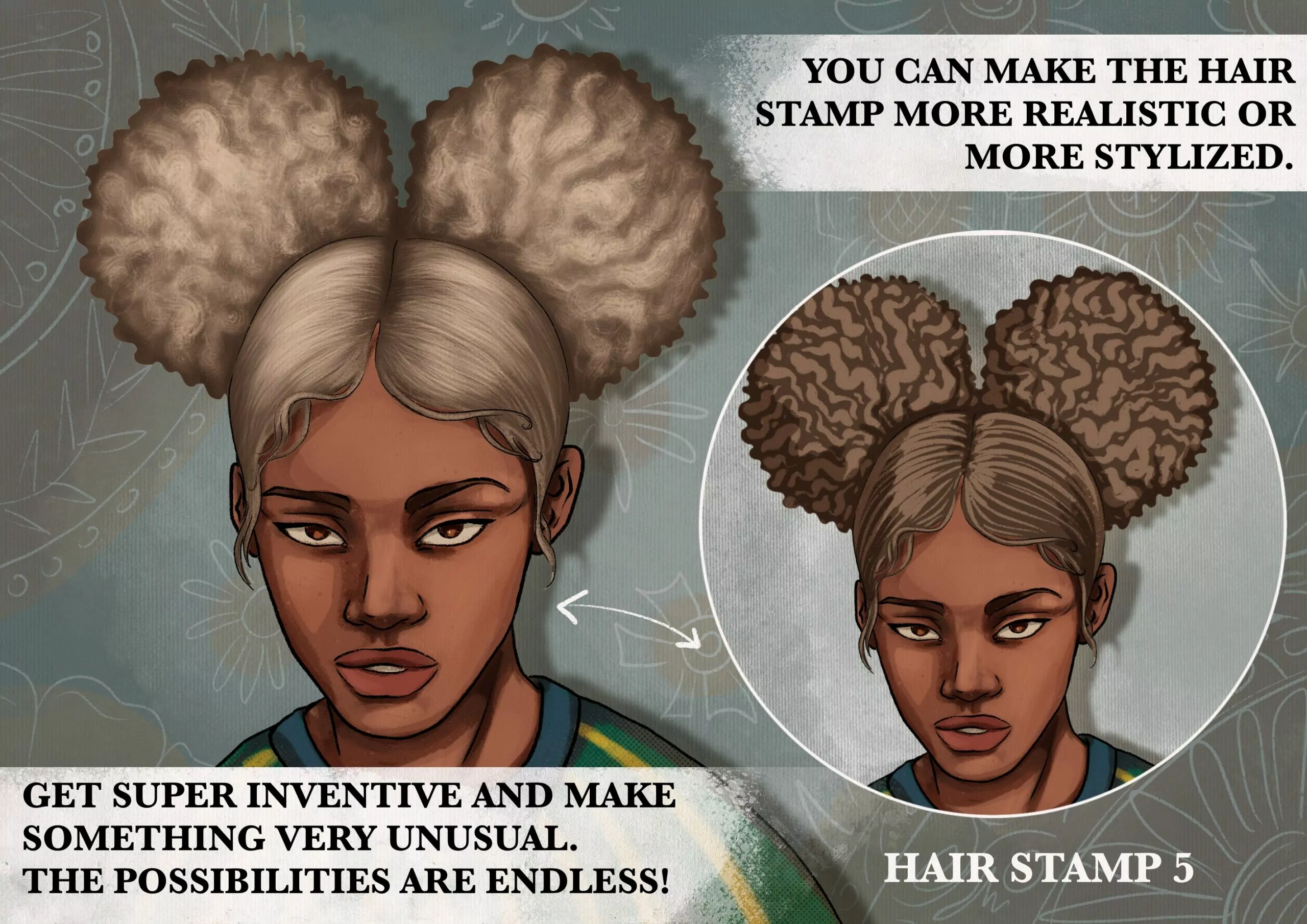Women Afro Hair Brush Pack Vol 2 4 women afro hair brush pack vol 23