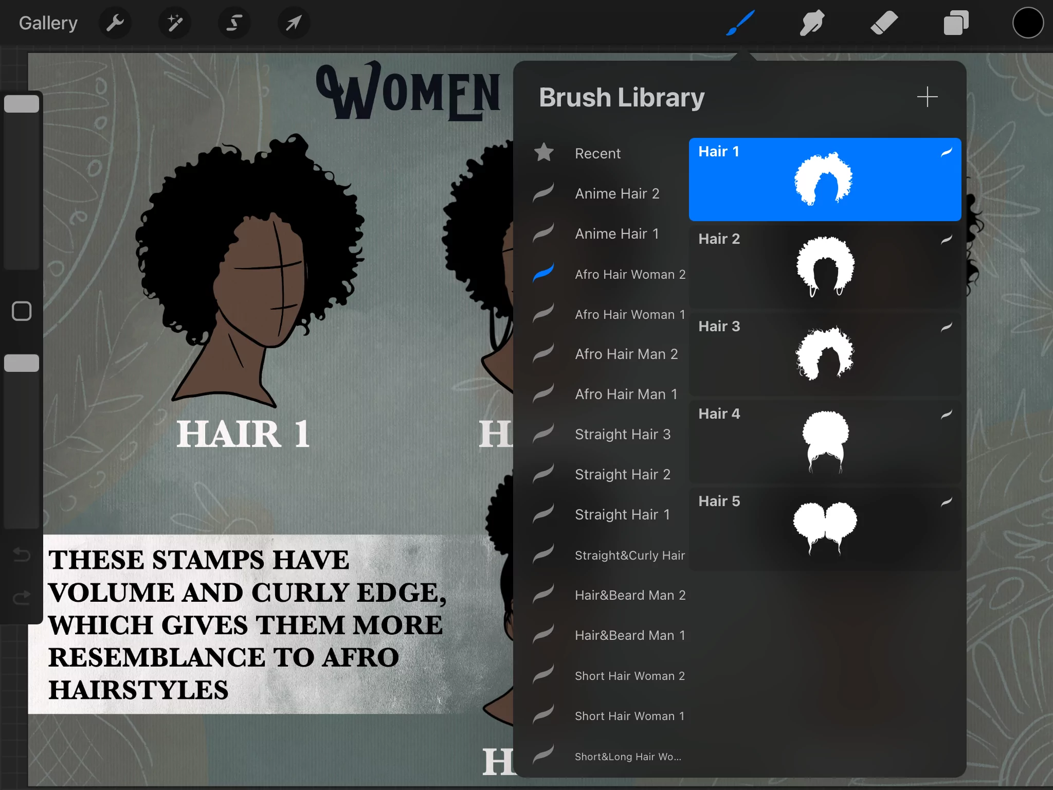 Women Afro Hair Brush Pack Vol 2 5 women afro hair brush pack vol 24