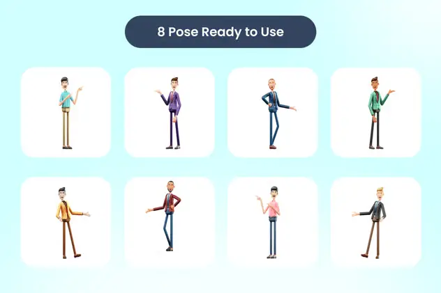 3D Businessman doing Presentation 5 3d businessman doing presentation4