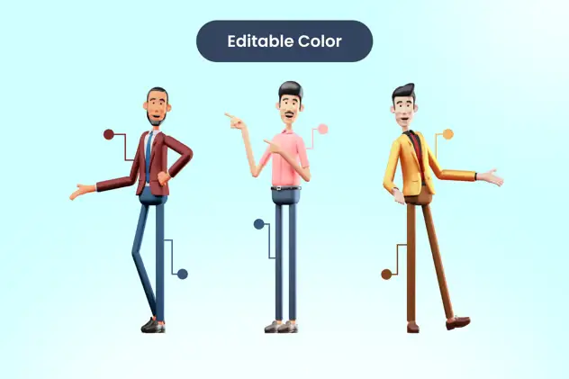 3D Businessman doing Presentation 6 3d businessman doing presentation5