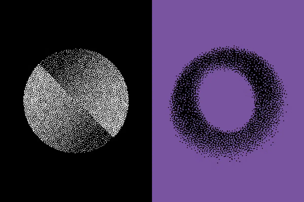 Abstract Dithering Bitmap Shapes 3 abstract dithering bitmap shapes2