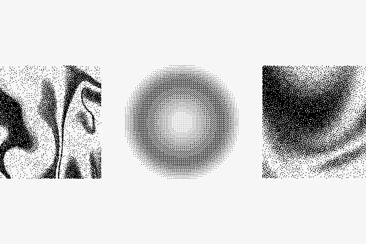 Abstract Dithering Bitmap Shapes 6 abstract dithering bitmap shapes5