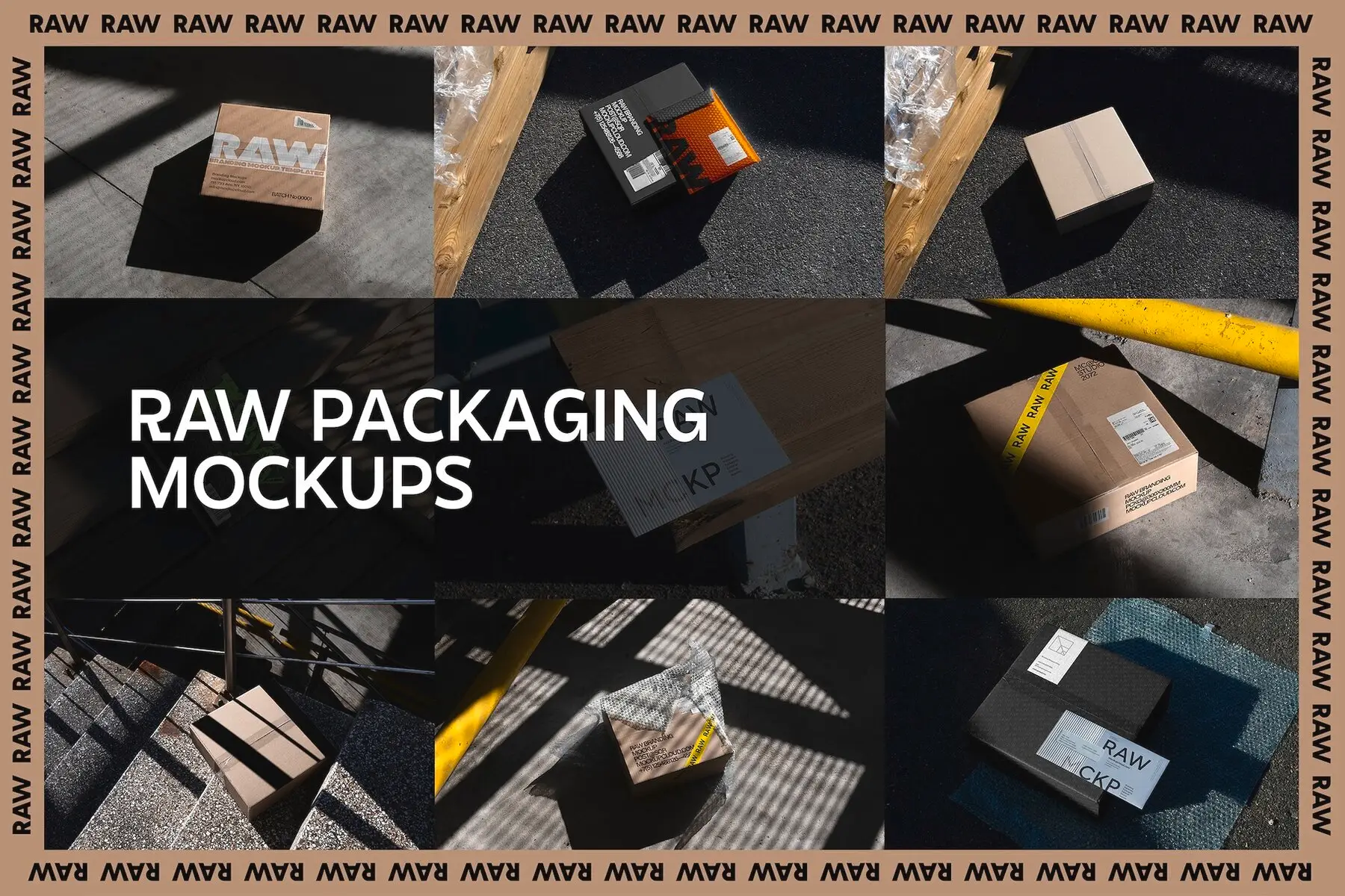 Box Packaging Mockups Kit - Raw Series Graphics 4 box packaging mockups kit raw series graphics3