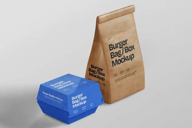 Burger Bag Mockup 4 burger bag mockup3