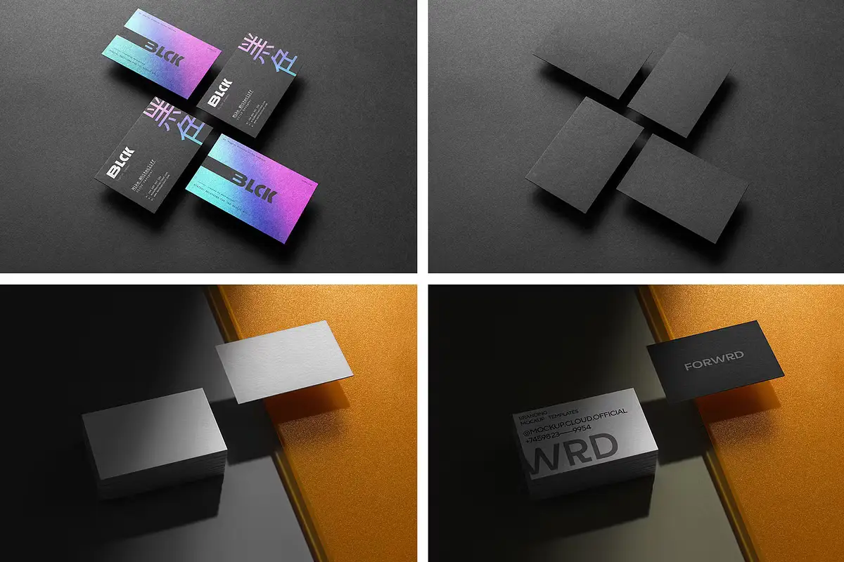 Business Cards Mockups Bundle 4 business cards mockups bundle11