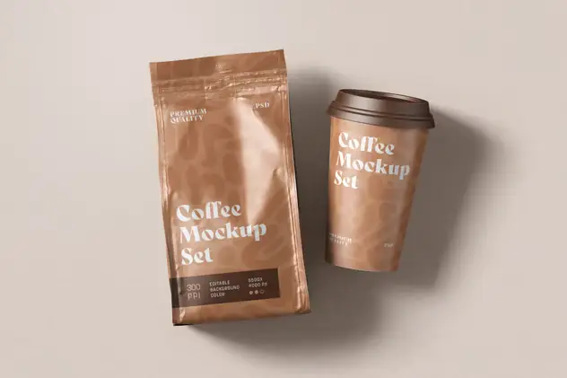 Coffee Packaging and Branding Mockup Set 4 coffee packaging and branding mockup set3