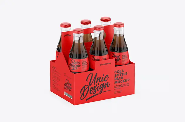 Cola Bottle Pack Mockup 3 cola bottle pack mockup2