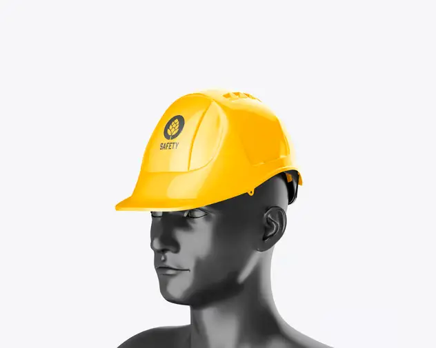 Construction Helmet with Manikin Mockup 7 construction helmet with manikin mockup6