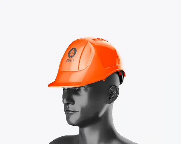 Construction Helmet with Manikin Mockup 8 construction helmet with manikin mockup7