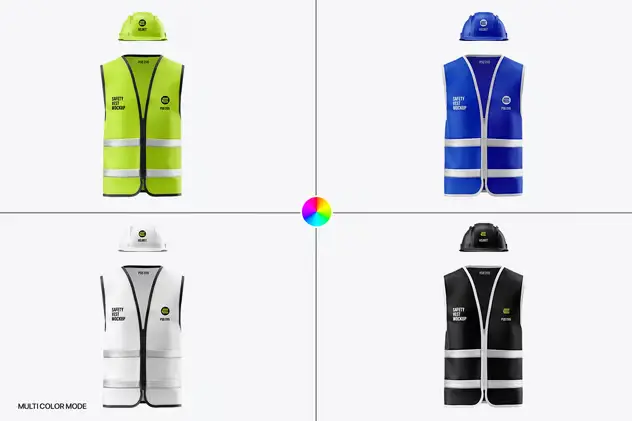 Construction Helmet with Safety Vest Mockup 10 construction helmet with safety vest mockup3