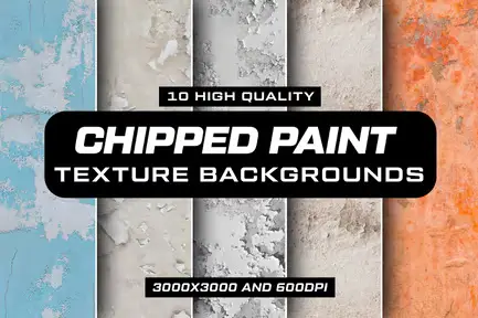 10 Chipped Paint Texture Background