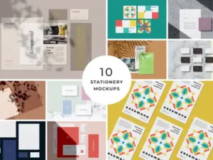 cover image 10 stationery mockups pack