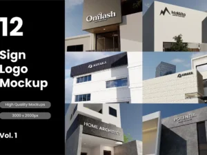 cover image 12 sign logo mockup vol1