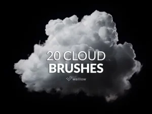 cover image 20 clouds photoshop brushes