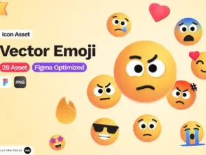 cover image 28 set 3d vector emoji icon asset