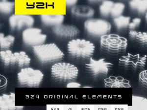 cover image 324 abstract shapes set