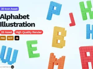 cover image 3d alphabet illustration
