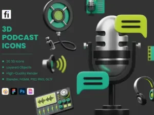 cover image 3d audio show icons