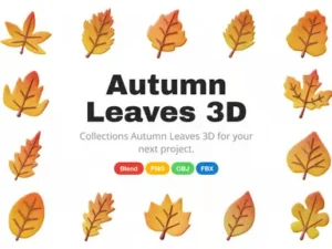 cover image 3d autumn leaves