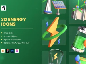 cover image 3d energy icons