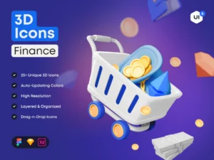 cover image 3d icon pack finance