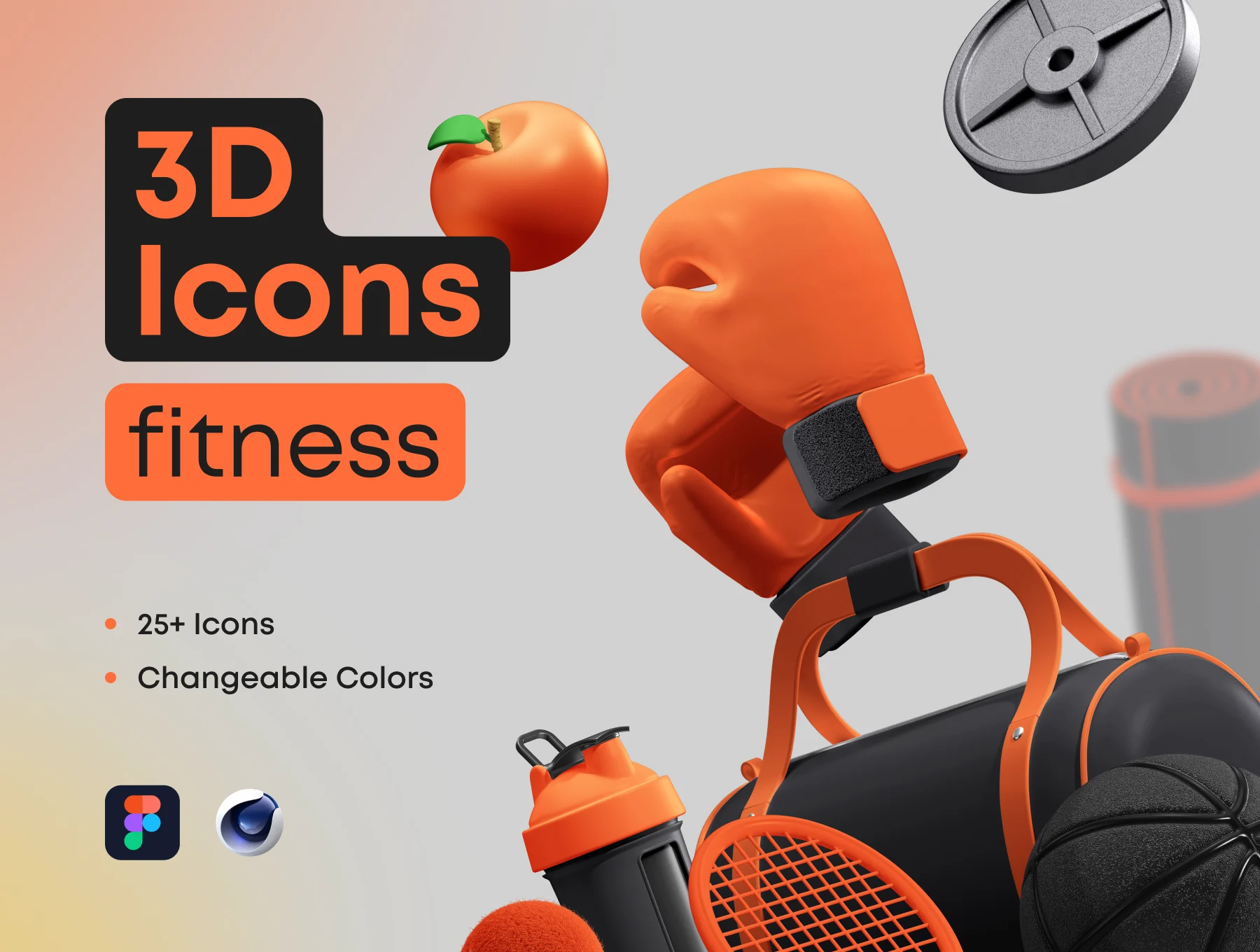3D Icons Pack - Fitness