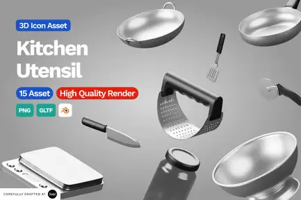 3D Kitchen Utencil Element