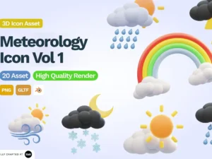 cover image 3d meteorology icon vol 1