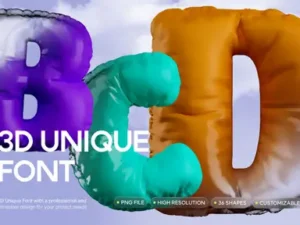 cover image 3d unique font