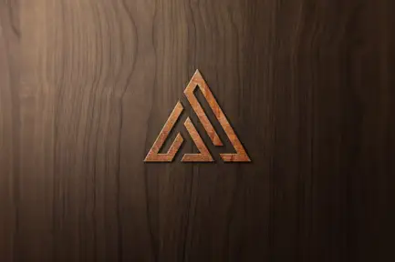 3D Wood Logo Mockup