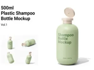 cover image 500ml squeeze shampoo bottle mockup vol1