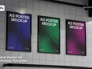cover image a3 poster mockup