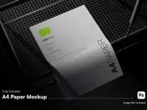 cover image a4 paper mockup