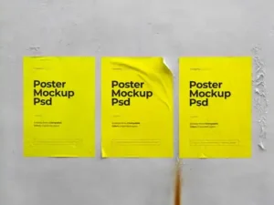 cover image a4 urban poster mockup