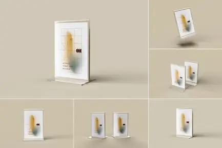 Acrylic Table Tent Mockups
