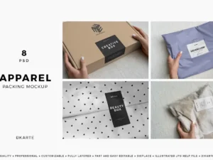 cover image apparel packaging branding mockups