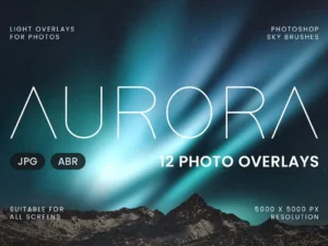 cover image aurora borealis overlays brushes