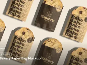 cover image bakery paper bag mockup