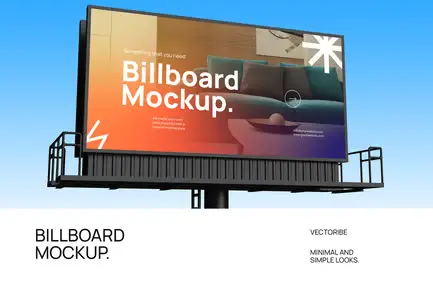 Billboard Mockup Low Angle View